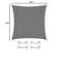 CelinaSun Sonnensegel inkl Befestigungsseile Premium PES wasserabweisend imprägniert Quadrat 3,6 x 3,6 m anthrazit
