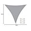 CelinaSun Sonnensegel inkl Befestigungsseile Premium PES wasserabweisend imprägniert Dreieck gleichseitig 3,6 x 3,6 x 3,6 m hell grau