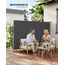 SONGMICS Seitenmarkise mit Stahl-Kasten, rostbeständig, ausziehbar, 160 x 500 cm, Windschutz, Sonnenschutz, Blickdicht, Seitenrollo, für Balkon, Terrasse, Garten, anthrazit GSA615GZ01