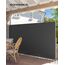 SONGMICS Seitenmarkise mit Stahl-Kasten, rostbeständig, ausziehbar, 160 x 400 cm, Windschutz, Sonnenschutz, Blickdicht, Seitenrollo, für Balkon, Terrasse, Garten, anthrazit GSA564G01