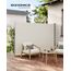 SONGMICS Seitenmarkise mit Stahl-Kasten, rostbeständig, ausziehbar, 200 x 350 cm, Sichtschutz, Sonnenschutz, Blickdicht, Seitenrollo, für Balkon, Terrasse, Garten, beige GSA205E02