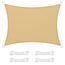 SONGMICS Sonnensegel, 3 x 4 m, wasserabweisend, Wassersäule 665 mm, reißfestes Polyester, UV-Schutz 93%, Terrasse, Garten, Balkon, rechteckig, 2 m Seile, sandgelb GSH34EY