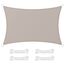 SONGMICS Sonnensegel, 2 x 3 m, wasserabweisend, Wassersäule 665 mm, reißfestes Polyester, UV-Schutz 93%, Terrasse, Garten, Balkon, rechteckig, 2 m Seile, Taupe GSH23TP