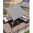 SONGMICS Sonnensegel 3 x 3 m, wasserfest mit Einer Wassersäule von 665 mm, Sonnenschutz aus reißfestem Polyester, UV-Schutz 93%, Terrasse, Garten, Balkon, quadratisch, 2 m Seile, hellgrau GSH33QY