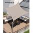 SONGMICS Sonnensegel 3 x 3 m, wasserdicht, 665mm Wassersäule, Sonnenschutz aus reißfestem Polyester, 93% UV-Schutz, Terrasse, Garten, Balkon, Quadrat 2m Seile, Taupe