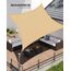 SONGMICS Sonnensegel, 3 x 4 m, wasserabweisend, Wassersäule 665 mm, reißfestes Polyester, UV-Schutz 93%, Terrasse, Garten, Balkon, rechteckig, 2 m Seile, sandgelb GSH34EY