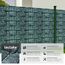 tectake® Sichtschutzfolie, Sichtschutzstreifen mit Befestigungsclips, Windschutz, Sonnenschutz, Sichtschutzmatte für Balkon, Garten, Terrasse, für Stabmattenzaun und Zaunelemente - 70 m, Schiefer