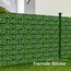 tectake® Sichtschutzfolie, Sichtschutzstreifen mit Befestigungsclips, Windschutz, Sonnenschutz, Sichtschutzmatte für Balkon, Garten, Terrasse, für Stabmattenzaun und Zaunelemente - 35 m, grünes Laub