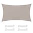 SONGMICS Sonnensegel 3 x 5 m, wasserfest mit Einer Wassersäule von 665 mm, Sonnenschutz aus reißfestem Polyester, UV-Schutz 93%, Terrasse, Garten, Balkon, rechteckig, 2 m Seile, Taupe GSH35TP