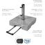 Doppler Trolley Granitsockel 45kg mit Rollen I Schirmständer für Sonnenschirme mit max. 250cm Schirmdurchmesser & 3,2-6,0cm Rohrdurchmesser I Sonnenschirmständer mit Auszieh-Griff