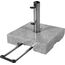 Doppler Trolley Granitsockel 45kg mit Rollen I Schirmständer für Sonnenschirme mit max. 250cm Schirmdurchmesser & 3,2-6,0cm Rohrdurchmesser I Sonnenschirmständer mit Auszieh-Griff