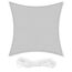 SONGMICS Sonnensegel 2 x 2 m, Sonnenschutz aus HDPE-Gewebe, luftdurchlässig, wasserdurchlässig, für Terrasse, Garten, Balkon, Camping, quadratisch, konkav, 2 m Seile, hellgrau GSS22QY