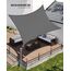 SONGMICS Sonnensegel 3 x 5 m, wasserfest mit einer Wassersäule von 665 mm, Sonnenschutz aus reißfestem Polyester, UV-Schutz 93%, Terrasse, Garten, Balkon, rechteckig, 2 m Seile, rauchgrau GSH35GY