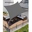 SONGMICS GSH34GYV1 Sonnensegel 3x4m Wasserdicht 665mm Wassersäule Sonnenschutz Polyester Reißfest 93% UV-Schutz für Terrasse Garten Balkon