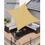 SONGMICS Sonnensegel 2 x 2 m, Sonnenschutz aus HDPE-Gewebe, luftdurchlässig, wasserdurchlässig, für Terrasse, Garten, Balkon, Camping, quadratisch, konkav, 2 m Seile, sandgelb GSS22EY