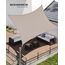 SONGMICS Sonnensegel 3 x 5 m, wasserfest mit Einer Wassersäule von 665 mm, Sonnenschutz aus reißfestem Polyester, UV-Schutz 93%, Terrasse, Garten, Balkon, rechteckig, 2 m Seile, Taupe GSH35TP
