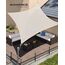 SONGMICS Sonnensegel 2 x 3 m, Sonnenschutz aus HDPE-Gewebe, luftdurchlässig, wasserdurchlässig, für Terrasse, Garten, Balkon, Camping, rechteckig, konkav, 2 m Seile, beige GSS23IVV1