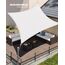 SONGMICS Sonnensegel 3 x 4 m, wasserfest mit Einer Wassersäule von 665 mm, Sonnenschutz aus reißfestem Polyester, UV-Schutz 93%, Terrasse, Garten, Balkon, rechteckig, 2 m Seile, weiß GSH34IVV1