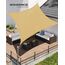 SONGMICS Sonnensegel 3 x 4 m, Sonnenschutz aus HDPE-Gewebe, luftdurchlässig, wasserdurchlässig, für Terrasse, Garten, Balkon, Camping, rechteckig, konkav, 2 m Seile, sandgelb GSS34EYV1