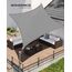 SONGMICS Sonnensegel 3 x 4 m, Sonnenschutz aus HDPE-Gewebe, luftdurchlässig, wasserdurchlässig, für Terrasse, Garten, Balkon, Camping, rechteckig, konkav, 2 m Seile, hellgrau GSS34QY