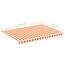 vidaXL Markisenbespannung Wasserabweisend Markisestoff Markisentuch Ersatzstoff mit Volant Markisevolant für Markise Gelb Orange 3,5x2,5m