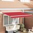 vidaXL Markisenersatzstoff Rot 330 x 195 cm Polyester, Balkon-Sichtschutz, modernes rechteckiges Sonnendach, strapazierfähiger UV-beständiger Stoff, wetterfester Unterstand