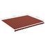 vidaXL Markisenbespannung Wasserabweisend Markisestoff Markisentuch Ersatzstoff mit Volant Markisevolant für Markise Orange Braun 4,5x3,5m