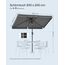 SONGMICS Sonnenschirm 300 x 200 cm, rechteckiger Balkonschirm, Sonnenschutz UPF 50+, beidseitig um 30° knickbar, für Garten, Terrasse, ohne Ständer, grau GPU058G01