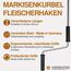 markiso Markisenkurbel 140 cm Verzinkt – Kurbel für Markise mit Fleischerhaken – Kurbelgestänge verzinkter Stahl, Rostfrei, Ergonomische Griffe, Freilaufend für Leichte Bedienung