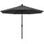 Abccanopy Sonnenschirm 228 cm, 274 cm, 305 cm mit Druckknopf für Garten, Terrasse, Hinterhof und Pool, 6 Rippen, 13+ Farben 10FT dunkelgrau