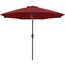 Abccanopy Sonnenschirm 228 cm, 274 cm, 305 cm mit Druckknopf für Garten, Terrasse, Hinterhof und Pool, 6 Rippen, 13+ Farben 10FT burgunderfarben