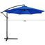 LEMCC 3 m runder Terrassenschirm Ersatzdach Markttischschirm Baldachin, Outdoor Sonnenschirm Ersatz Top, nur Baldachin, blau, 6 Ribs