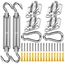 FZENeast Sonnensegel Befestigung Set, 304 Edelstahl Sonnensegel Spanner, Sonnensegel Halterung für Viereck und Dreieck(40 Stück)