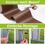 jarolift PVC Sichtschutzstreifen Sichtschutz Gartenzaun Stabmattenzaun Balkon, Wasser und Winddicht Komplettset mit 25 Clips, 40 m (L) x 19 (B) cm, Braun - Sepiabraun