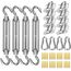 FZENeast Sonnensegel Befestigung Set, 304 Edelstahl Sonnensegel Spanner, Sonnensegel Halterung für Viereck und Dreieck(80 Stück)