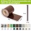 jarolift PVC Sichtschutzstreifen Sichtschutz Gartenzaun Stabmattenzaun Balkon, Wasser und Winddicht Komplettset mit 25 Clips, 40 m (L) x 19 (B) cm, Braun - Sepiabraun
