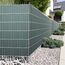 jarolift PVC Sichtschutzstreifen Sichtschutz Gartenzaun Stabmattenzaun Balkon, Wasser und Winddicht Komplettset mit 25 Clips, 40 m (L) x 19 (B) cm, Schieferstein Design