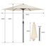 Angel Living Sonnenschirm Ø 300 cm Gartenschirm Marktschirm Terrassenschirm Taupe Rund Sonneschirm UV50+ Creme