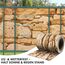 Sichtschutzstreifen PVC | Sichtschutzfolie Gartenzaun oder Balkon | inkl. 20 Befestigungsclips | für Einzel- und Doppelstabmatten geeignet | 19 cm x 35 m | einfarbig oder mit Motiv| Stein-Optikgrob