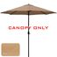 ABCCANOPY 2.7M Sonnenschirm Ersatzdach Patioschirm Marketschirm Ersatz Baldachin mit 8 Rippen,Khaki