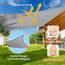 Sunlax, Sonnensegel rechteckig, 2,4 m x 4,9 m x 5,5 m, silberfarben – UV-blockierendes, atmungsaktives Sonnenschutzsegel für Terrasse, Garten, Hof, Balkon und Pergola