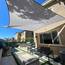 Sunlax, Sonnensegel 3,05 m × 3,66 m × 4,77 m – rechteckig, silberfarben, UV-blockierend, atmungsaktiv – Sonnenschutz für Terrasse, Garten, Deck oder Pergola