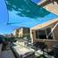 Sunlax, Sonnensegel 3,96 m × 3,96 m × 3,96 m – dreieckig, türkisblau, UV-blockierend, atmungsaktiv – Sonnenschutz für Terrasse und Garten