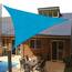 Sunlax, Sonnensegel 3,96 m × 3,96 m × 3,96 m – dreieckig, türkisblau, UV-blockierend, atmungsaktiv – Sonnenschutz für Terrasse und Garten