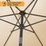SUNMER 2,7M Sonnenschirm Gartenschirm Sonnenschutz | Polyester 180 g/m² (UV 30+) | Kurbelmechanismus | Stangenbreite ø 38 mm (ohne Sockel), elfenbeinfarben
