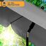 SUNMER 2M Grau Strandschirm, Strandschirm, wasserabweisend, UV Lichtschutz, einfaches Öffnen und Schließen, Garten Outdoor Sonnenschirm mit Kippmechanismus