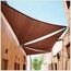 ColourTree CTAPT12 Sonnensegel mit dreieckigem Netzstoff, UV-Schutz, robust, 190 g/m², 40,6 x 48,9 x 62,8 cm, Braun