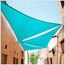 ColourTree 22' x 22' x 22' Turquoise Triangle Sun Shade Sail Canopy Awning Fabric Cloth Screen - UV Block UV Resistant Heavy Duty Commercial Grade - Outdoor Patio Carport - (We Make Custom Size)