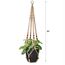 Mkouo Pflanzenhänger Hängetopf Makramee Blumenampel Innen Außen Hängenden Pflanzer Basket Blumentopfhalter Jute-Seil with Beads 89cm