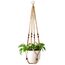 Mkouo Pflanzenhänger Hängetopf Makramee Blumenampel Innen Außen Hängenden Pflanzer Basket Blumentopfhalter Jute-Seil with Beads 89cm